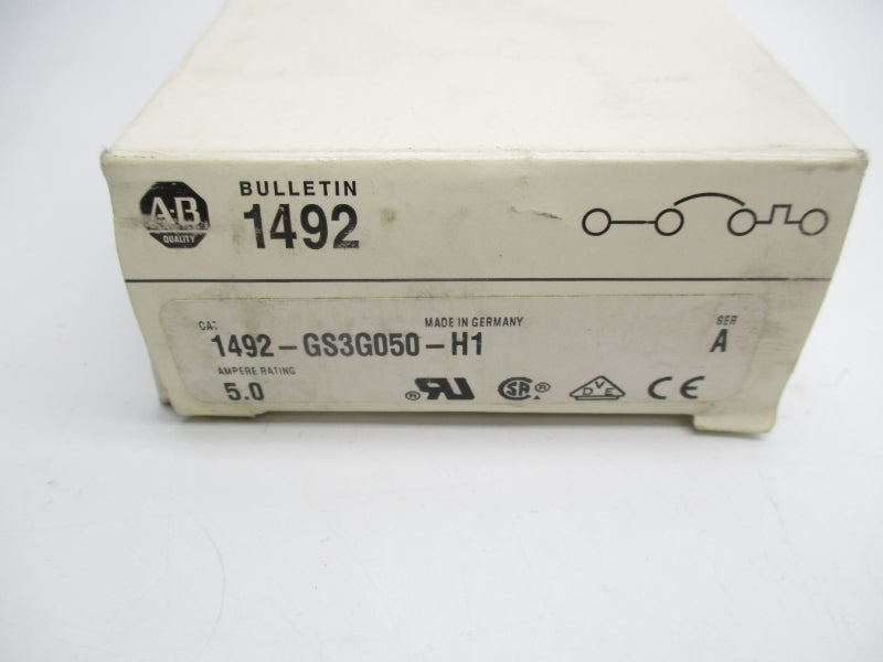 ALLEN BRADLEY 1492-GS3G050-H1 SER. A 277/480VAC 5.0A NSMP