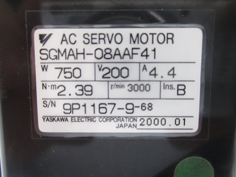 YASKAWA SGMAH-08AAF41 200V 4.4A UNMP