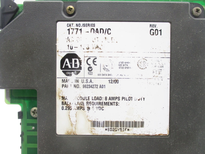 ALLEN BRADLEY 1771-0AD SER. C 5VDC 0.295A (AS PICTURED) UNMP