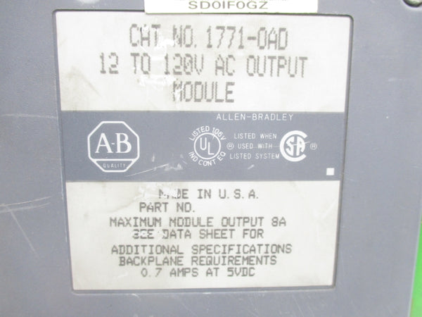 ALLEN BRADLEY 1771-0AD 5VDC 0.7A UNMP
