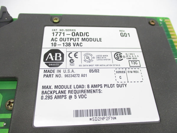 ALLEN BRADLEY 1771-0AD SER. C 10-138VAC UNMP