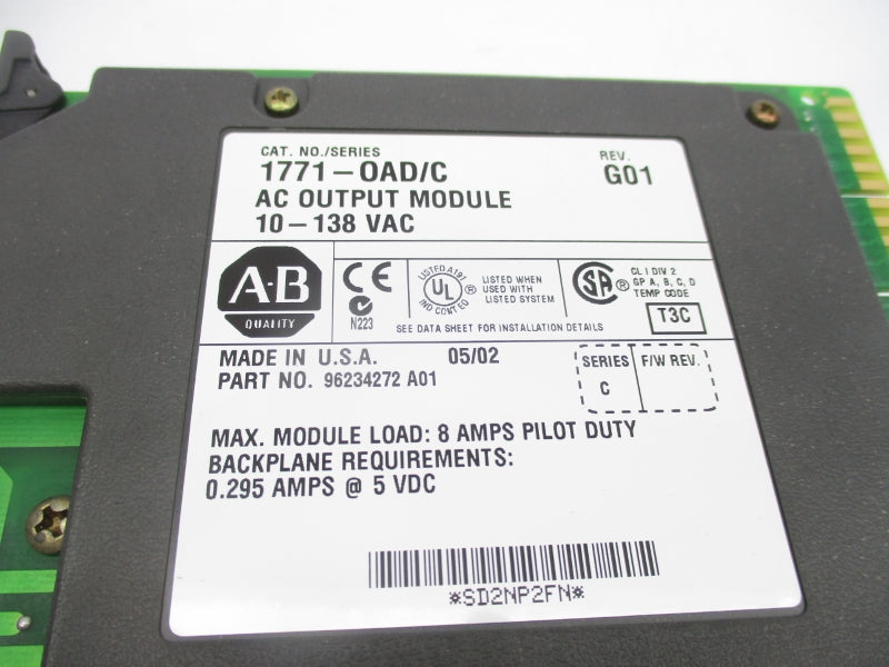 ALLEN BRADLEY 1771-0AD SER. C 10-138VAC UNMP
