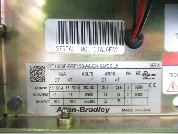 ALLEN BRADLEY 1336F-BRF150-AA-EN-GMS6-L5 SER. A 380/480VAC UNMP