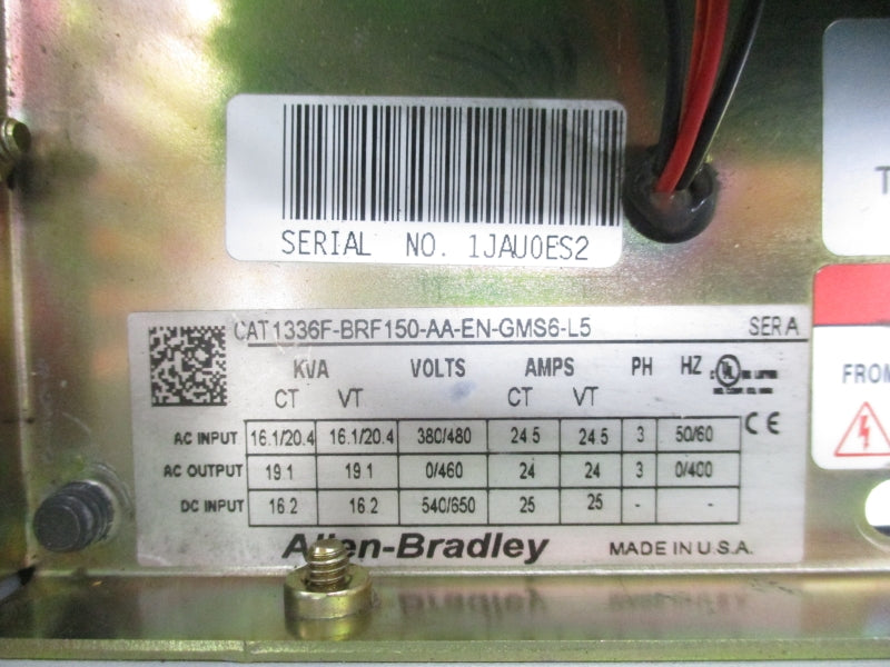 ALLEN BRADLEY 1336F-BRF150-AA-EN-GMS6-L5 SER. A 380/480VAC UNMP