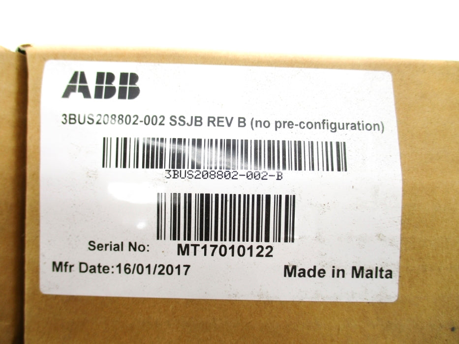 ABB 3BUS208802-002 REV. B NSFS