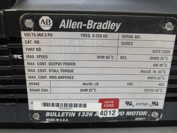 ALLEN BRADLEY 1326AB-B430E-21 SER. C (AS PICTURED) NSNP