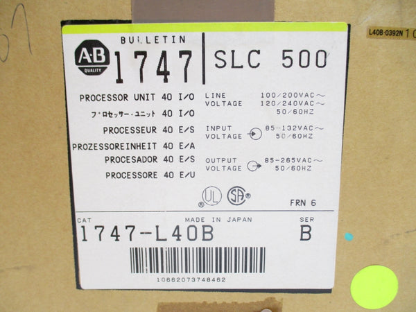 ALLEN BRADLEY 1747-L40B SER. A F/W 6 NSMP