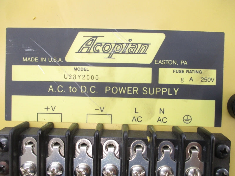 ACOPIAN U28Y2000 250V 8A (AS PICTURED) NSNP