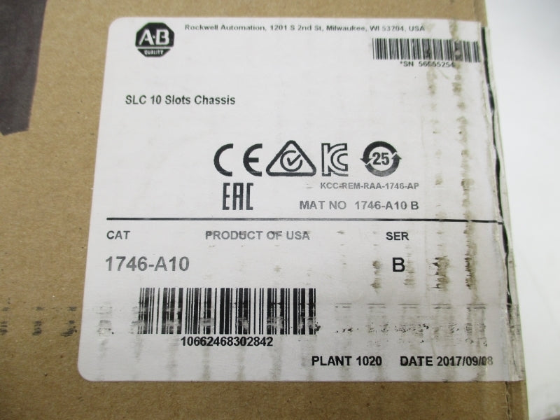 ALLEN BRADLEY 1746-A10 SER. B DATE: 2017 NSFS