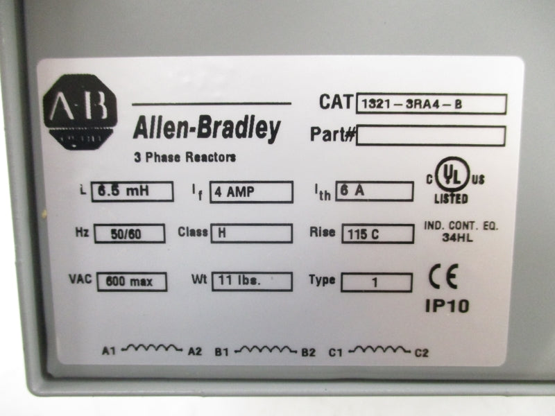 ALLEN BRADLEY 1321-3RA4-B 600VAC 6A NSMP
