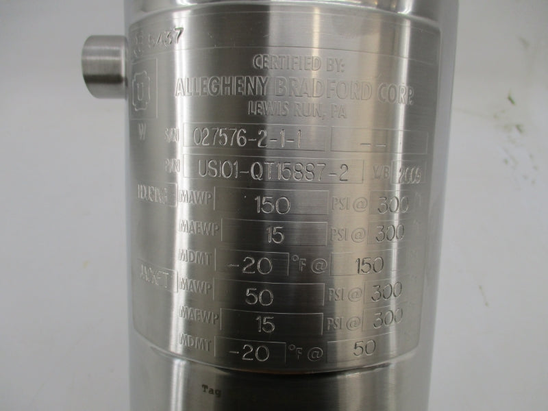 ALLEGHENY BRADFORD CORP USI01-QT15887-2 150PSI NSNP