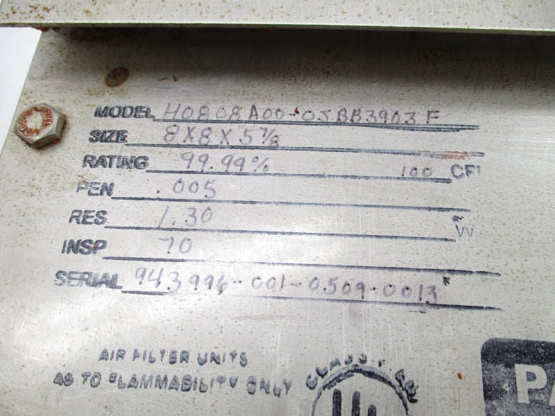 AIRGUARD H0808A00-0JBB3903F NSMP