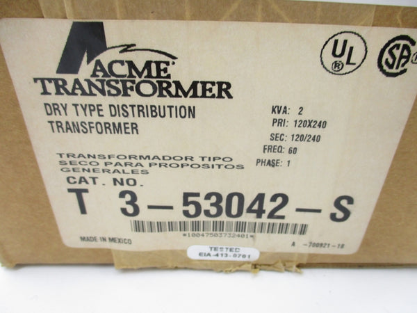ACME TRANSFORMER T3-53042-S NSFS