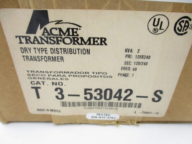 ACME TRANSFORMER T3-53042-S NSFS