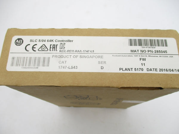 ALLEN BRADLEY 1747-L543 SER. D F/W 11 DATE: 2016 NSFS