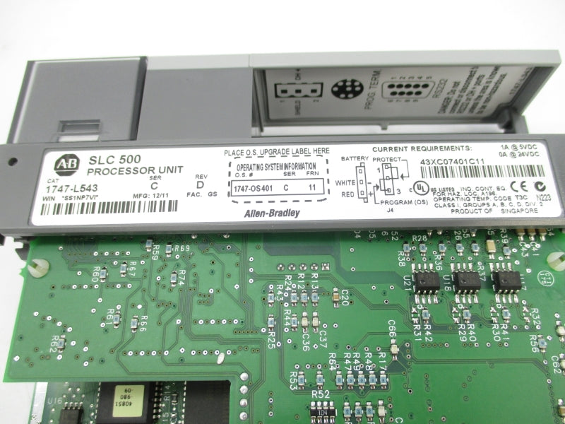 ALLEN BRADLEY 1747-L543 SER. C 24VDC 1A F/W 11 (NO KEY) NSMP