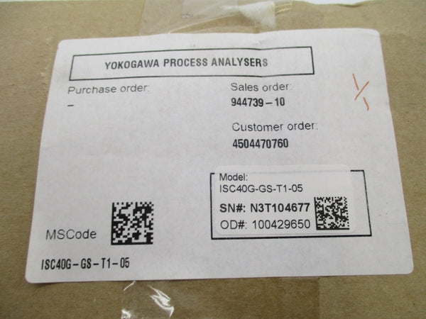 YOKOGAWA ISC40G-GS-T1-05 NSFS