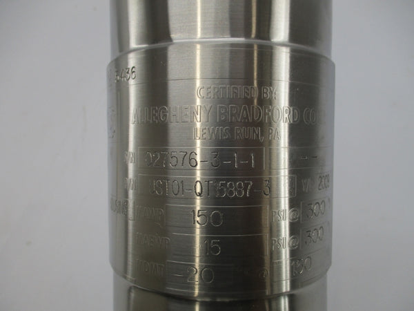 ALLEGHENY BRADFORD UST01-QT15887-3 150PSI NSNP