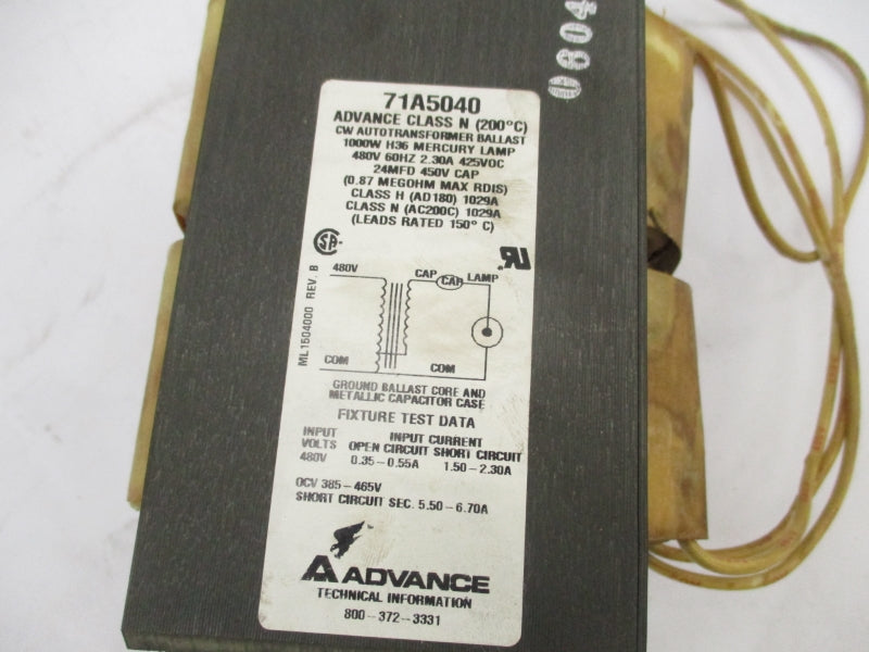 ADVANCE 71A5040 480V 5.50-6.70A NSNP