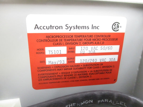 ACCUTRON SYSTEMS TS101 120/240VAC 30A NSMP