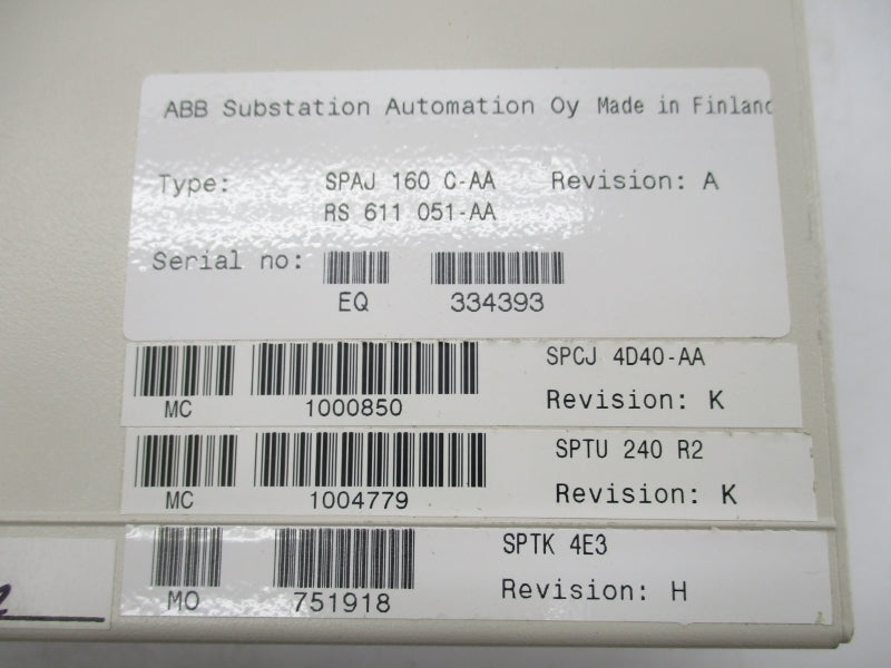 ABB SPAJ160C-AA 80-265V NSMP