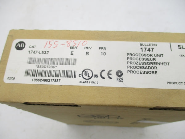 ALLEN BRADLEY 1747-L532 SER. E F/W 10 DATE: 2008 NSFS