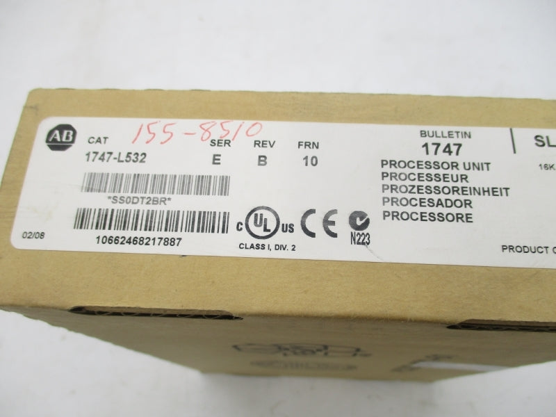 ALLEN BRADLEY 1747-L532 SER. E F/W 10 DATE: 2008 NSFS