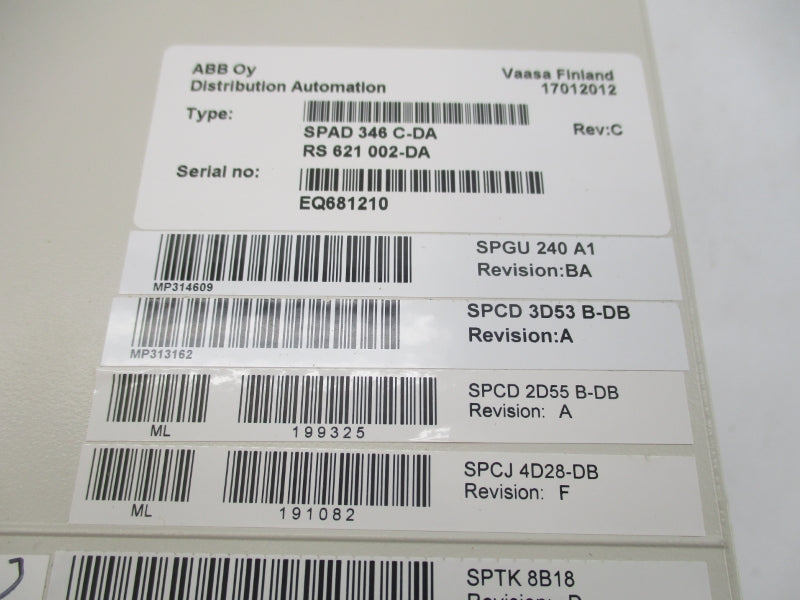 ABB SPAD346C-DA RS621002-DA 80-265V NSMP