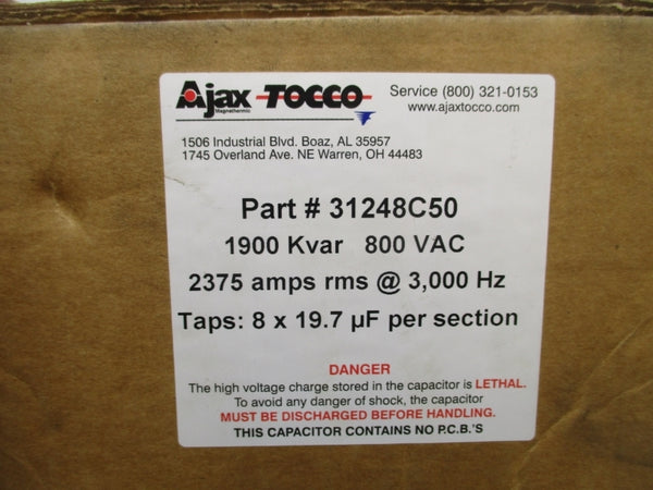 AJAX TOCCO 31248C50 800VAC 2375A NSFS