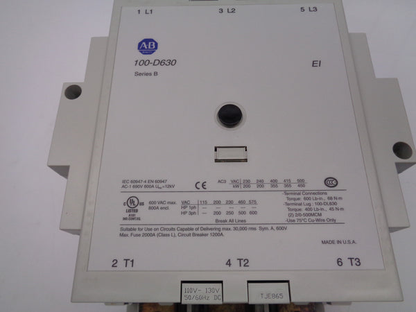 ALLEN BRADLEY 100-D630ED11 690V SER. B UNMP
