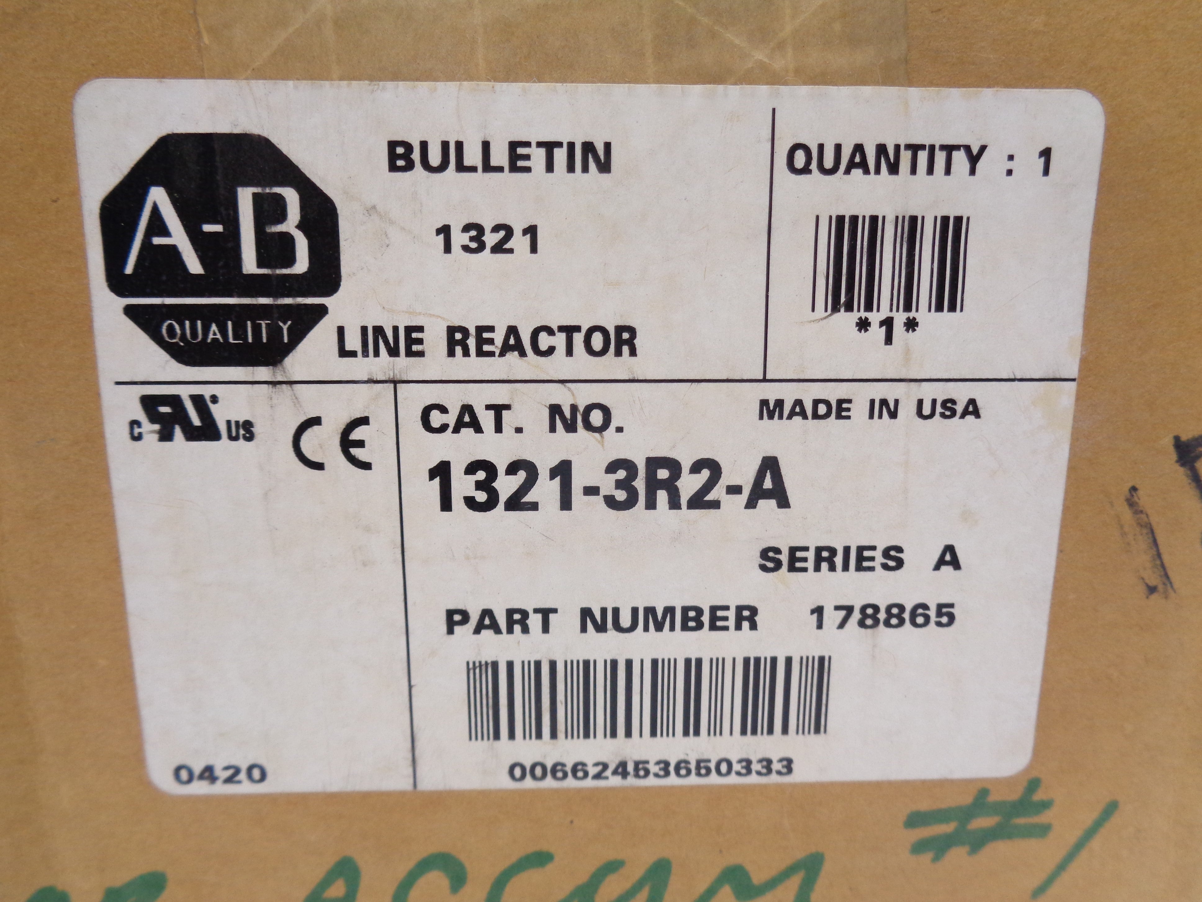 ALLEN BRADLEY 1321-3R2-A SER. A 2A (BR/WH) NSMP