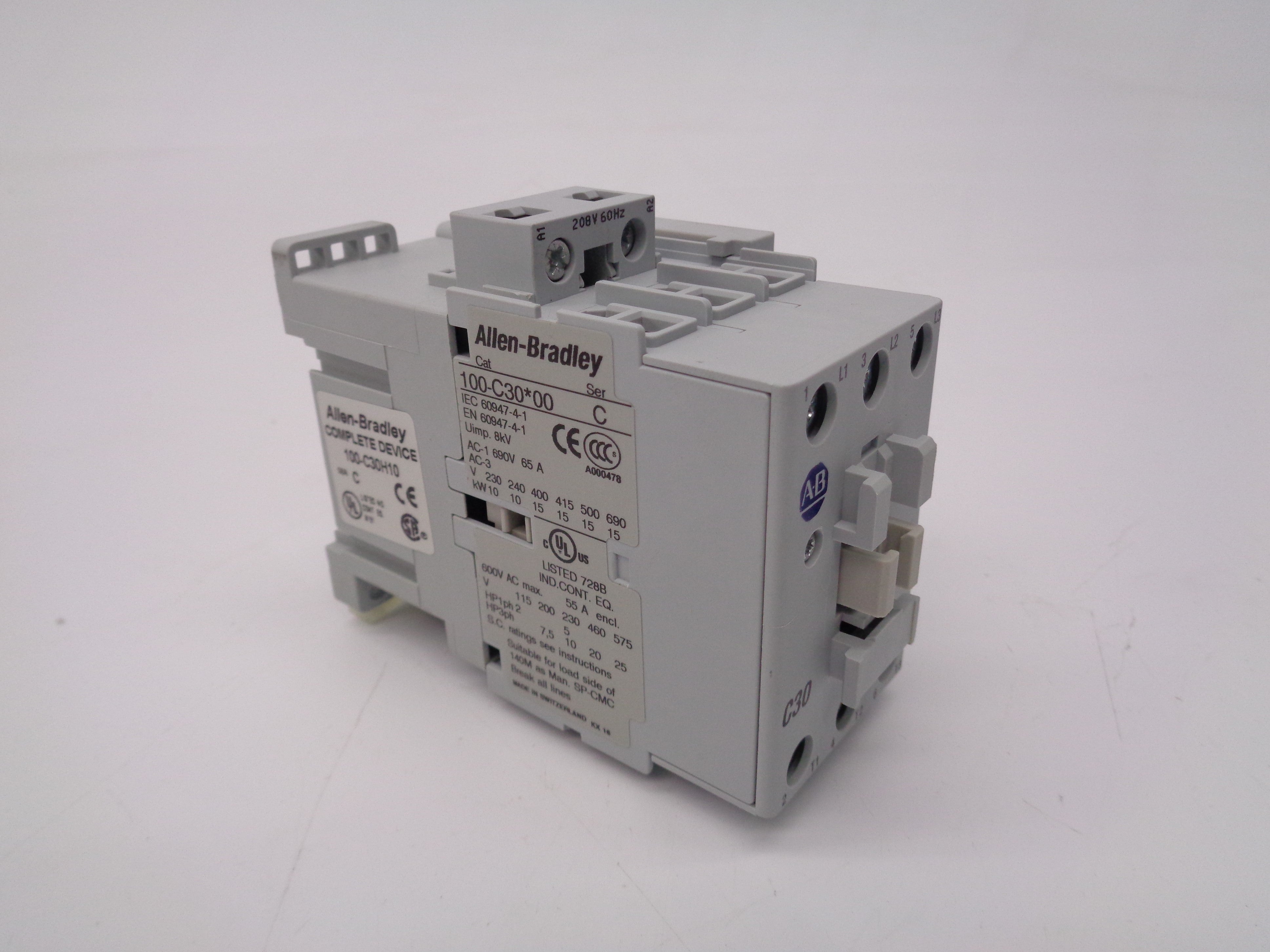 ALLEN BRADLEY 100-C30H10 208V SER.C (BR/WH) NSMP
