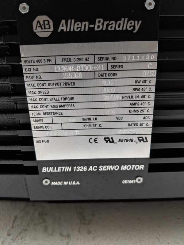 ALLEN BRADLEY 1326AB-B730E-21 SER. C NSNP