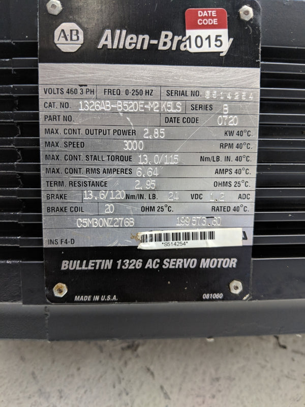 ALLEN BRADLEY 1326AB-B520E-M2K5LS SER. B REMAN