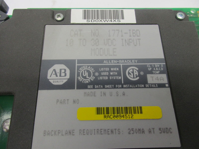 ALLEN BRADLEY 1771-IBD 10-30VDC NSNP