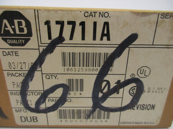 ALLEN BRADLEY 1771-IA DATE: 1995 NSFS