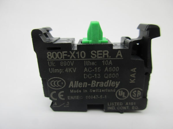 ALLEN BRADLEY 800F-X10 SER. A 690V 10A NSNP