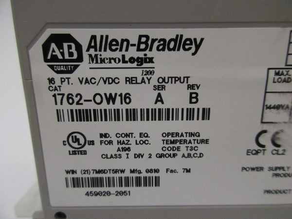 ALLEN BRADLEY 1762-OW16 SER. A NSNP