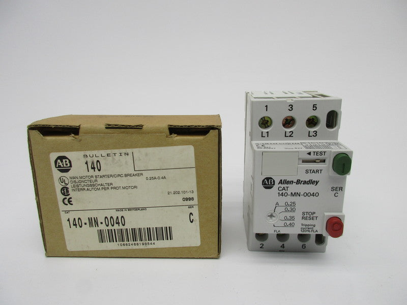 ALLEN BRADLEY 140-MN-0040 SER. C 690V 0.25-0.4A NSMP