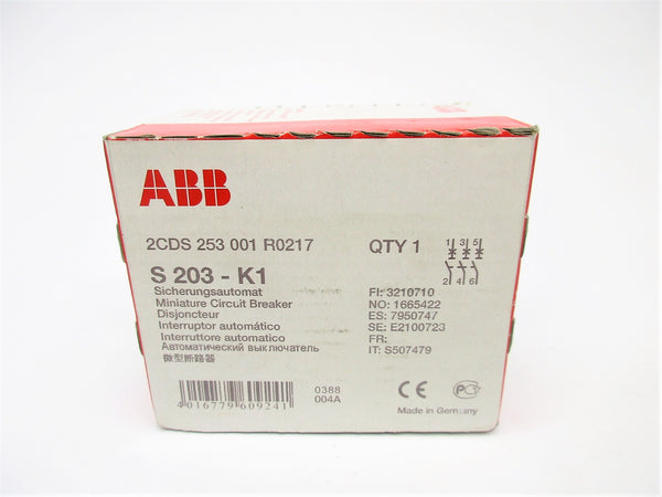 ABB S203-K1 1A NSFS