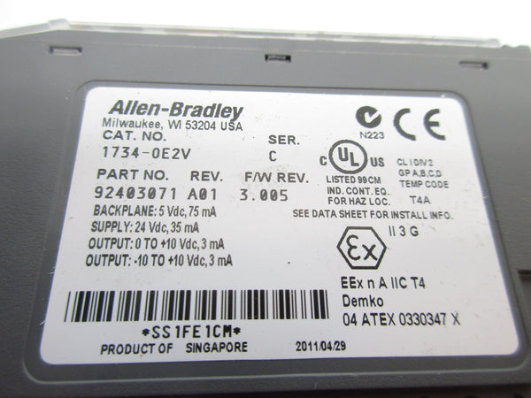 ALLEN BRADLEY 1734-OE2V SER. C F/W 3.005 NSMP