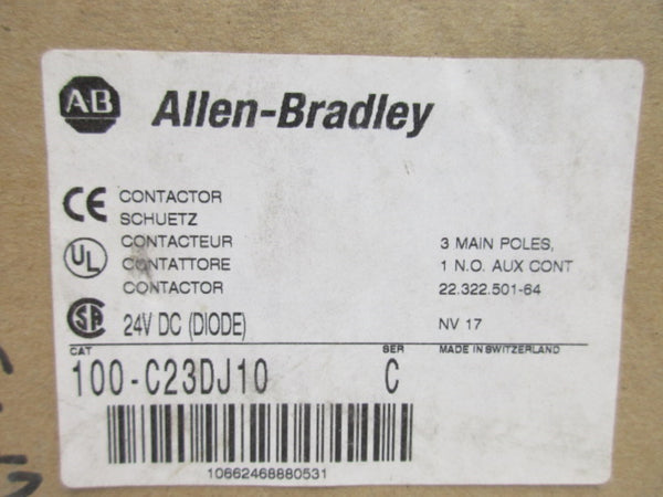 ALLEN BRADLEY 100-C23DJ10 SER. C 24VDC (BR/WH) NSMP