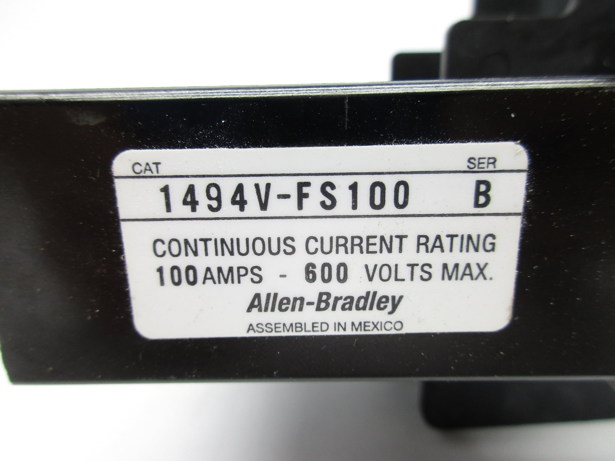 ALLEN BRADLEY 1494V-FS100 SER. B 600V 100A NSNP