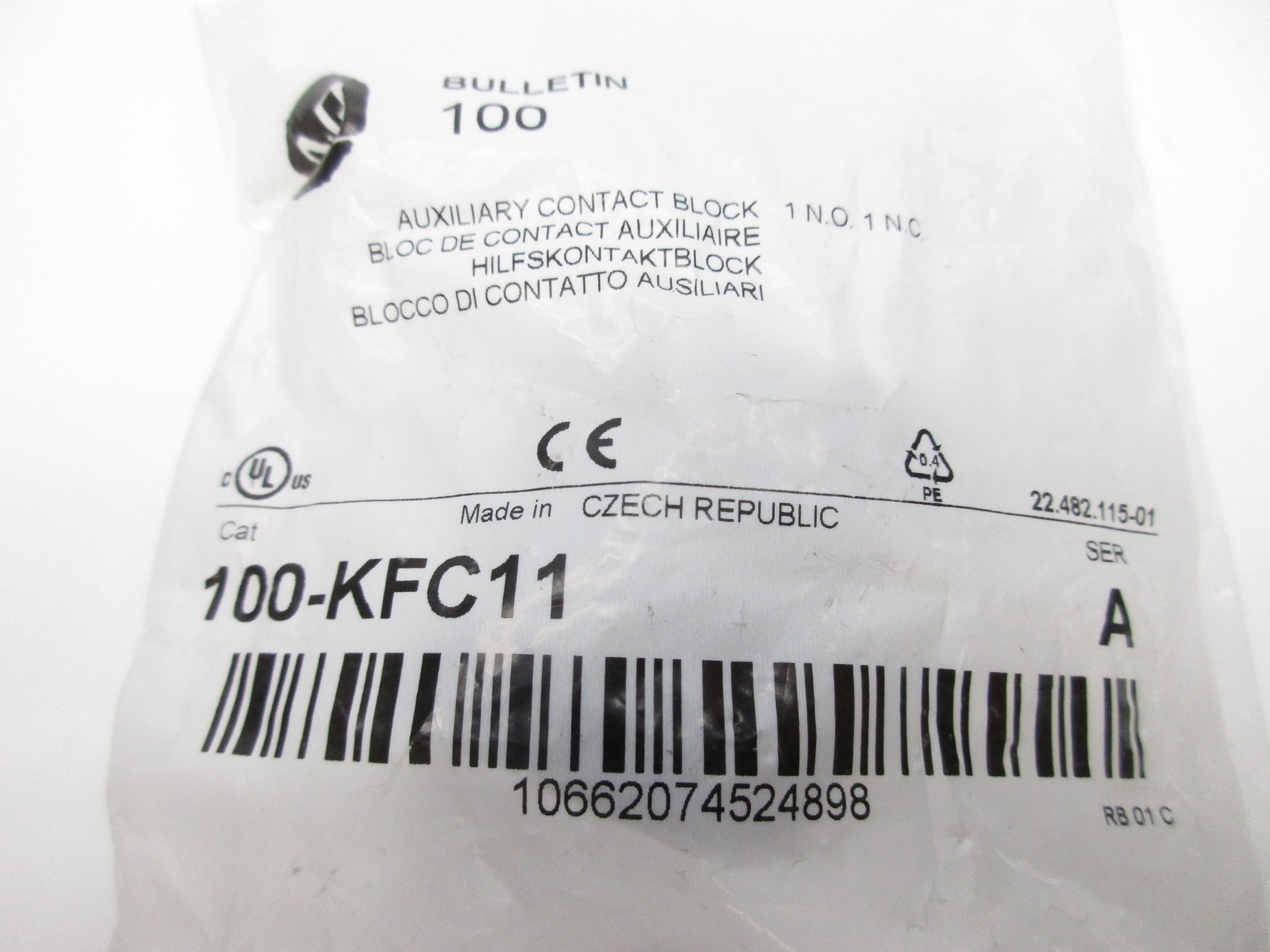 ALLEN BRADLEY 100-KFC11 SER. A NSMP