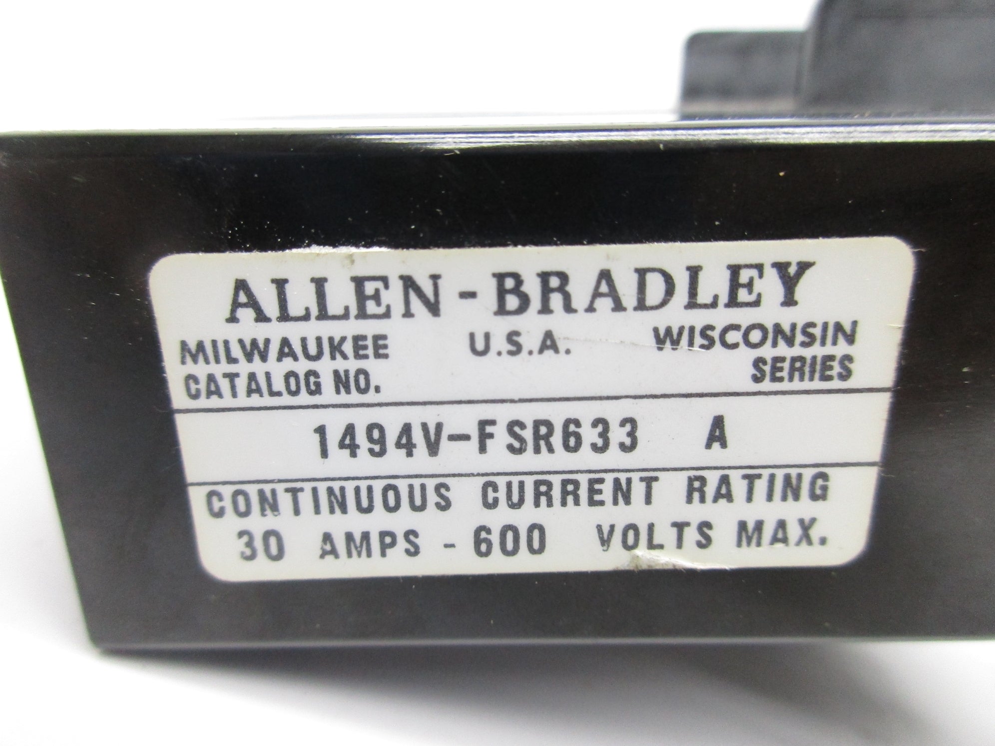 ALLEN BRADLEY 1494V-FSR633 SER. A NSNP