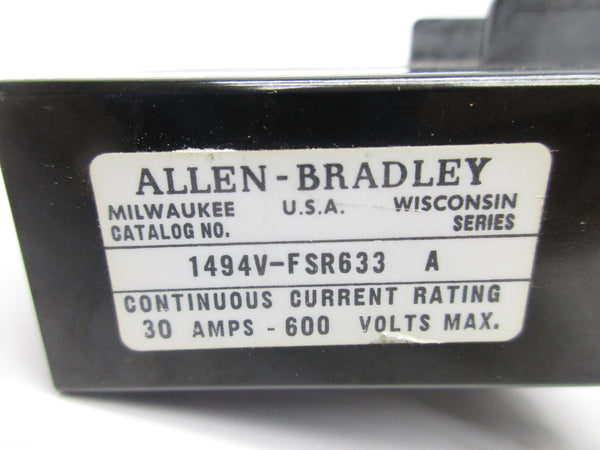 ALLEN BRADLEY 1494V-FSR633 SER. A NSNP