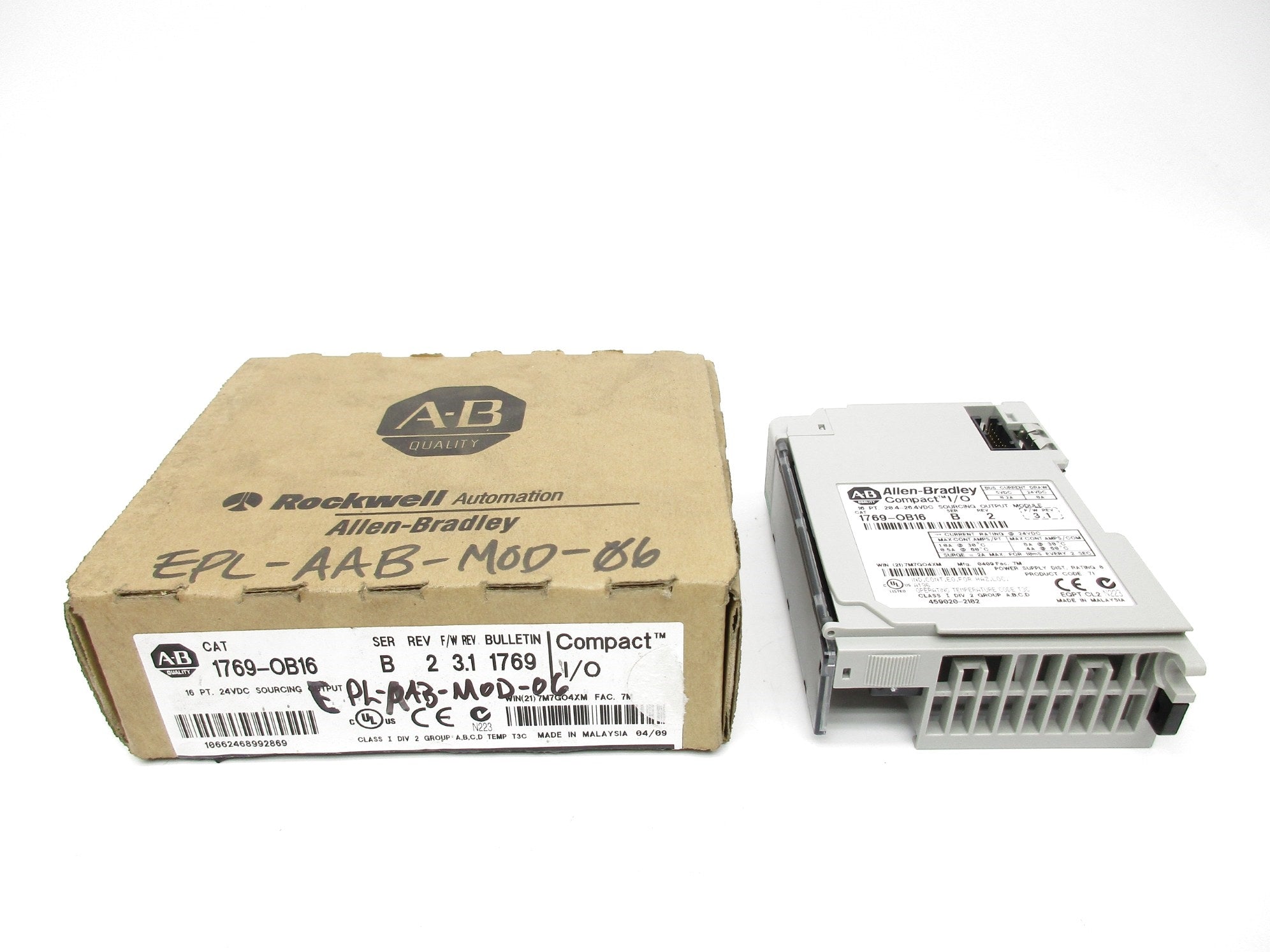 ALLEN BRADLEY 1769-OB16 SER. B F/W 3.1 24VDC REV.2 NSMP