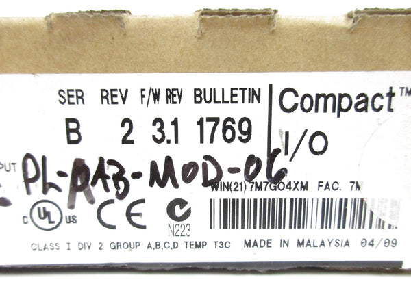 ALLEN BRADLEY 1769-OB16 SER. B F/W 3.1 24VDC REV.2 NSMP