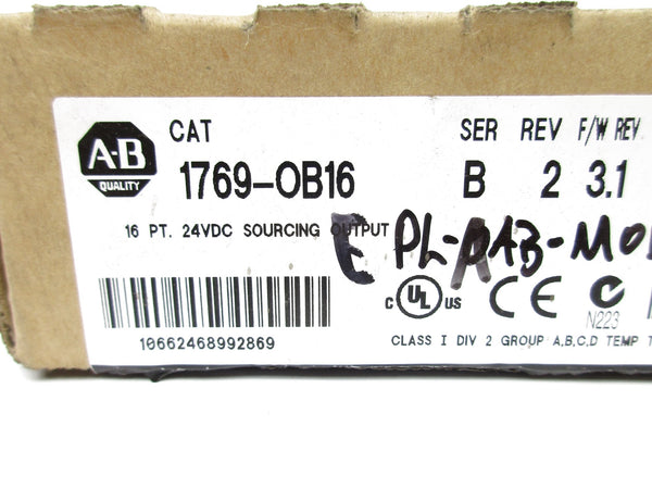 ALLEN BRADLEY 1769-OB16 SER. B F/W 3.1 24VDC REV.2 NSMP