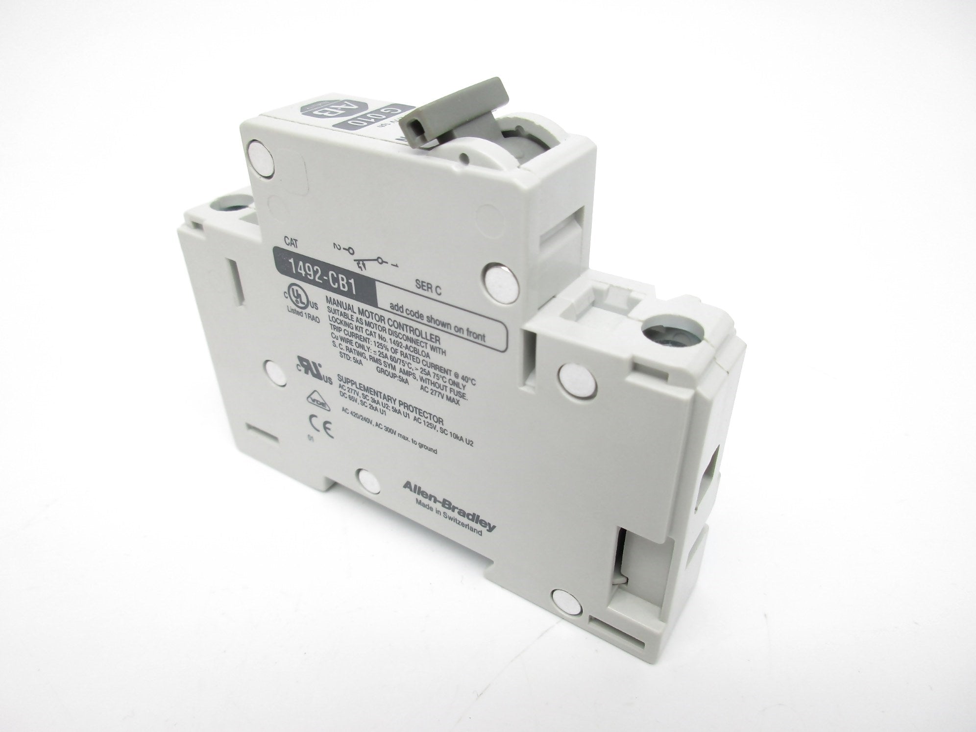 ALLEN BRADLEY 1492-CB1G010 SER. C 277V 1A NSMP